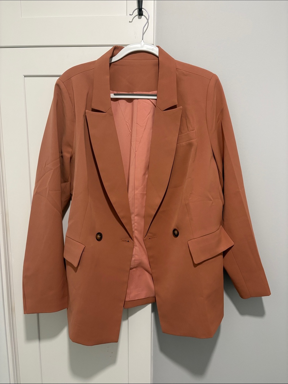 Women's Rust Blazer Jacket - Stylish Tailored Coat